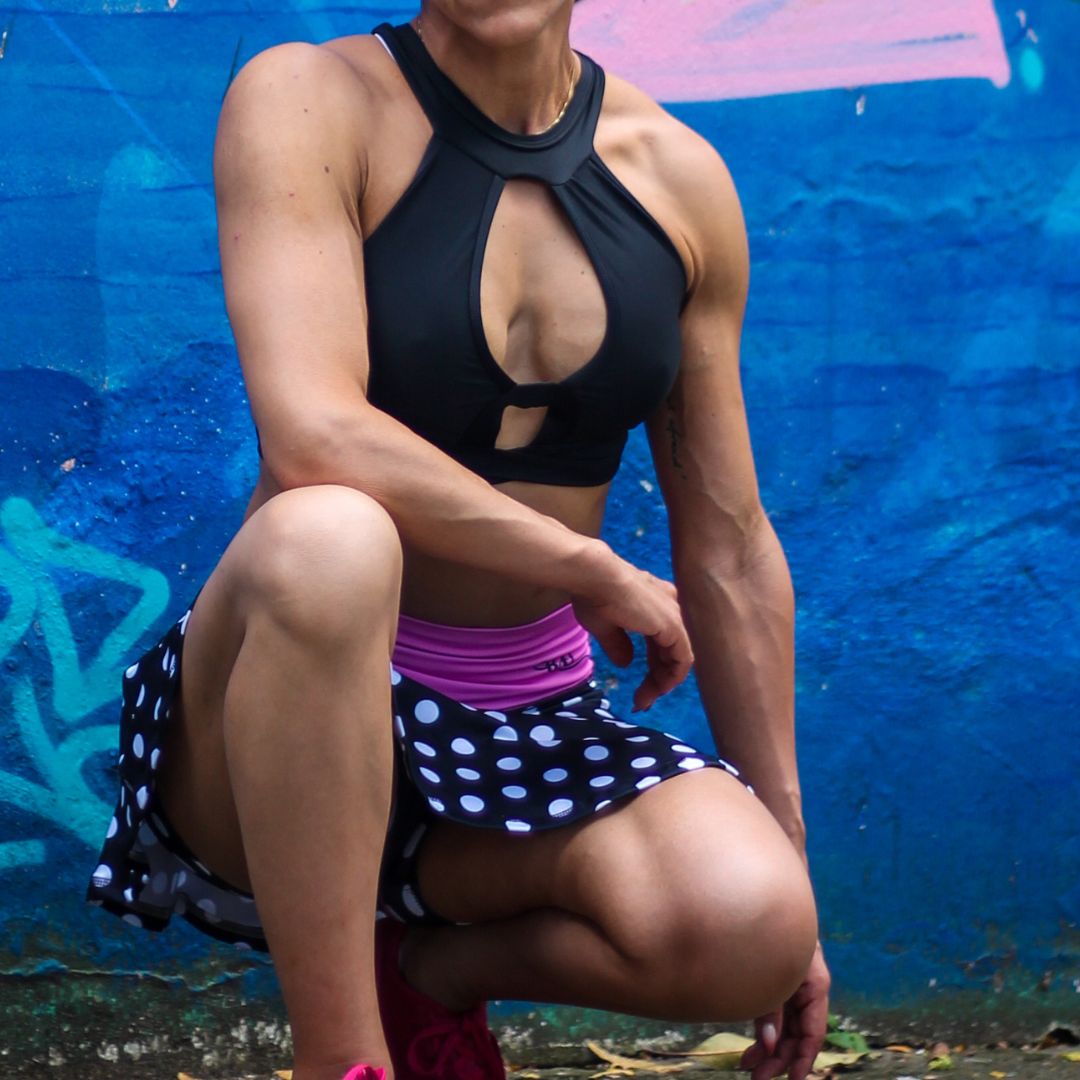 Black Halter Sports Bra