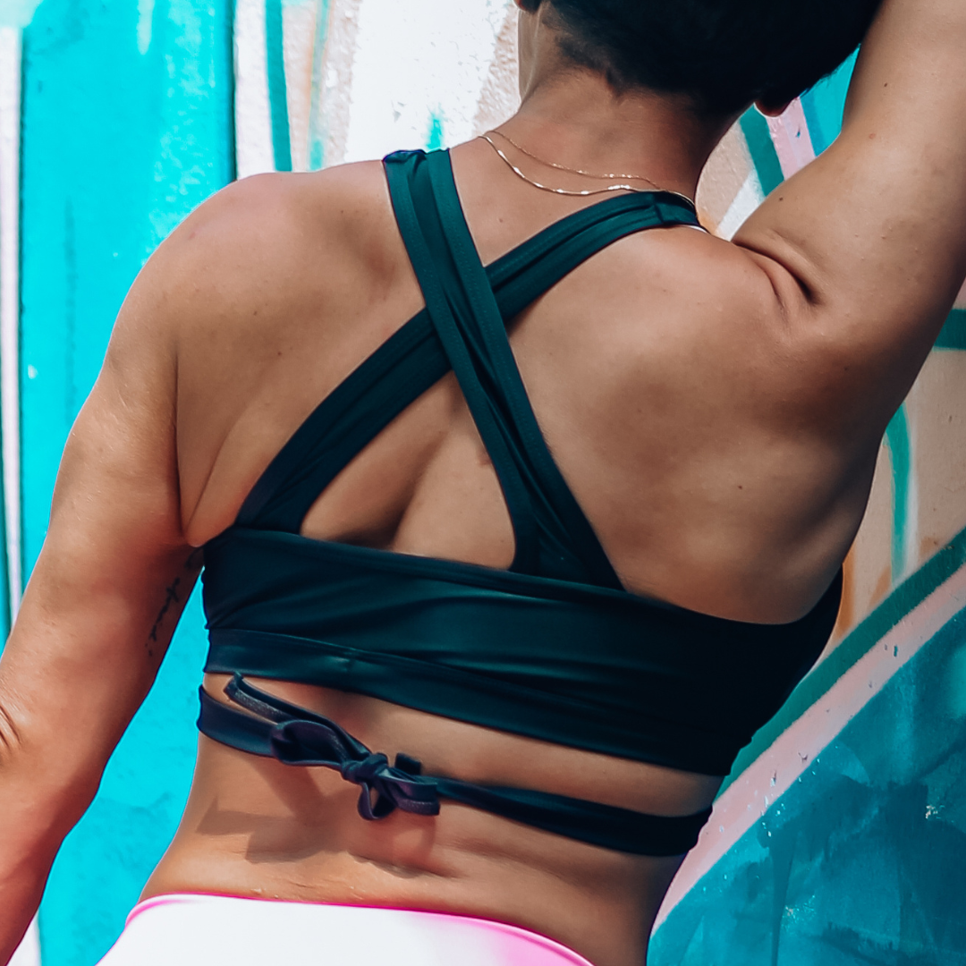 Black Halter Sports Bra - Image 2